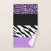 Leopard Print, Zebra Print, Animal Print, Paars Bad Handdoek (Handdoek)