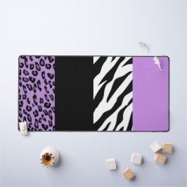 Leopard Print, Zebra Print, Animal Print, Paars Bureaumat