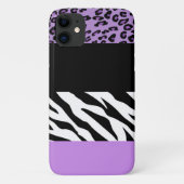 Leopard Print, Zebra Print, Animal Print, Paars Case-Mate iPhone Case (Achterkant)