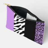 Leopard Print, Zebra Print, Animal Print, Paars Etui (Open)