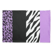 Leopard Print, Zebra Print, Animal Print, Paars Kussensloop (Achterkant)
