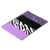 Leopard Print, Zebra Print, Animal Print, Paars Notitieboek (Linkerzijde)