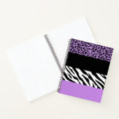 Leopard Print, Zebra Print, Animal Print, Paars Notitieboek (Binnen)