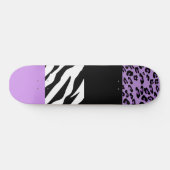Leopard Print, Zebra Print, Animal Print, Paars Persoonlijk Skateboard (Horizontaal)
