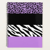 Leopard Print, Zebra Print, Animal Print, Paars Planner (Voorkant)