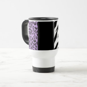 Leopard Print, Zebra Print, Animal Print, Paars Reisbeker