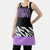 Leopard Print, Zebra Print, Animal Print, Paars Schort (Insitu)