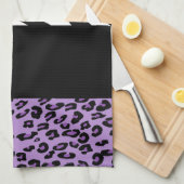 Leopard Print, Zebra Print, Animal Print, Paars Theedoek (Quarter Fold)