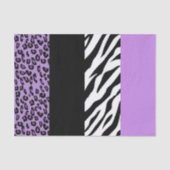 Leopard Print, Zebra Print, Animal Print, Paars Tissuepapier (Voorkant)