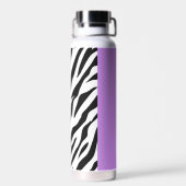 Leopard Print, Zebra Print, Animal Print, Paars Waterfles (Achterkant)