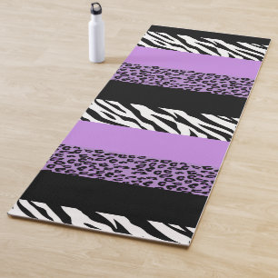 Leopard Print, Zebra Print, Animal Print, Paars Yogamat
