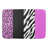 Leopard Print, Zebra Print, Animal Print, Roze Badmat (Voorkant)