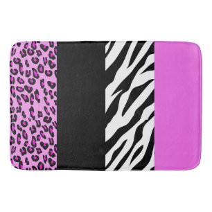 Leopard Print, Zebra Print, Animal Print, Roze Badmat