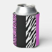 Leopard Print, Zebra Print, Animal Print, Roze Blikjeskoeler (Blikje Voorkant)