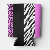 Leopard Print, Zebra Print, Animal Print, Roze Blikjeskoeler (Voorkant)