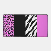 Leopard Print, Zebra Print, Animal Print, Roze Bureaumat (Voorkant)