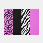 Leopard Print, Zebra Print, Animal Print, Roze Deurmat (Voorkant)