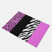 Leopard Print, Zebra Print, Animal Print, Roze Deurmat (Schuin)