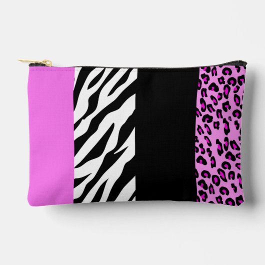 Leopard Print, Zebra Print, Animal Print, Roze Etui (Voorkant)
