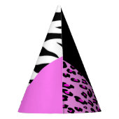Leopard Print, Zebra Print, Animal Print, Roze Feesthoedjes (Achterkant)