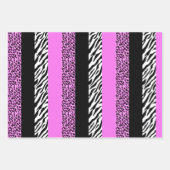 Leopard Print, Zebra Print, Animal Print, Roze Inpakpapier Vel (Voorkant)