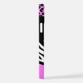 Leopard Print, Zebra Print, Animal Print, Roze iPhone Hoesje (Rechterkant)