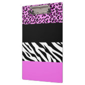Leopard Print, Zebra Print, Animal Print, Roze Klembord (Links)