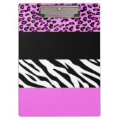 Leopard Print, Zebra Print, Animal Print, Roze Klembord (Voorkant)