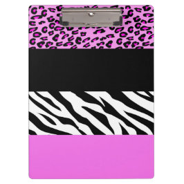 Leopard Print, Zebra Print, Animal Print, Roze Klembord