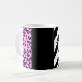 Leopard Print, Zebra Print, Animal Print, Roze Koffiemok