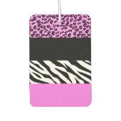Leopard Print, Zebra Print, Animal Print, Roze Luchtverfrisser (Voorkant)