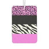 Leopard Print, Zebra Print, Animal Print, Roze Luchtverfrisser (Achterkant)
