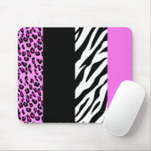 Leopard Print, Zebra Print, Animal Print, Roze Muismat (Met muis)