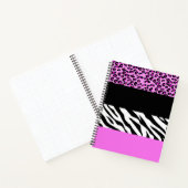 Leopard Print, Zebra Print, Animal Print, Roze Notitieboek (Binnen)