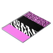 Leopard Print, Zebra Print, Animal Print, Roze Notitieboek (Linkerzijde)