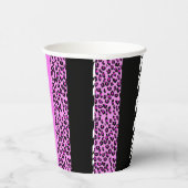 Leopard Print, Zebra Print, Animal Print, Roze Papieren Bekers (Rechts)