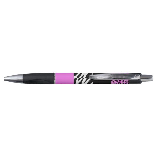 Leopard Print, Zebra Print, Animal Print, Roze Pen (Achterkant)