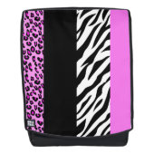 Leopard Print, Zebra Print, Animal Print, Roze Rugtassen (Voorkant)