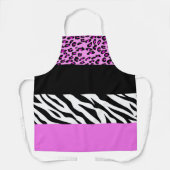 Leopard Print, Zebra Print, Animal Print, Roze Schort (Voorkant)