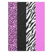 Leopard Print, Zebra Print, Animal Print, Roze Tafelkleed (Voorkant)