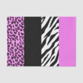 Leopard Print, Zebra Print, Animal Print, Roze Tissuepapier (Voorkant)