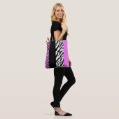 Leopard Print, Zebra Print, Animal Print, Roze Tote Bag (Op model)