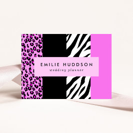 Leopard Print, Zebra Print, Animal Print, Roze Visitekaartje