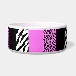 Leopard Print, Zebra Print, Animal Print, Roze Voerbakje