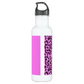 Leopard Print, Zebra Print, Animal Print, Roze Waterfles (Achterkant)