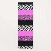 Leopard Print, Zebra Print, Animal Print, Roze Yogamat (Achterkant)