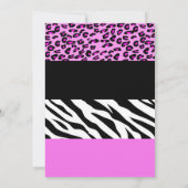 Leopard Print, Zebra Print, Animal Print, weet 16 Kaart (Achterkant)