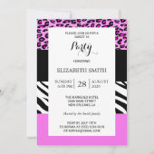 Leopard Print, Zebra Print, Animal Print, weet 16 Kaart (Voorkant)