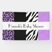 Leopard Print, Zebra Print, Baby shower Spandoek (Horizontaal)