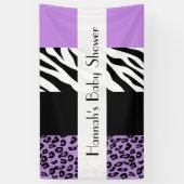 Leopard Print, Zebra Print, Baby shower Spandoek (Verticaal)